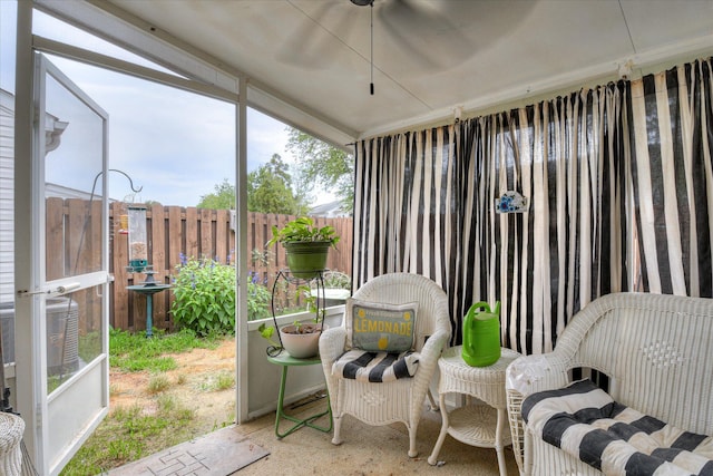 8030 Reagan Cir, Augusta, GA 30909 - sunroom featuring a ceiling fan