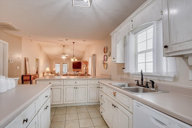 8030 Reagan Cir, Augusta, GA 30909 - kitchen featuring dishwasher, light countertops, plenty of natural light, and ceiling fan