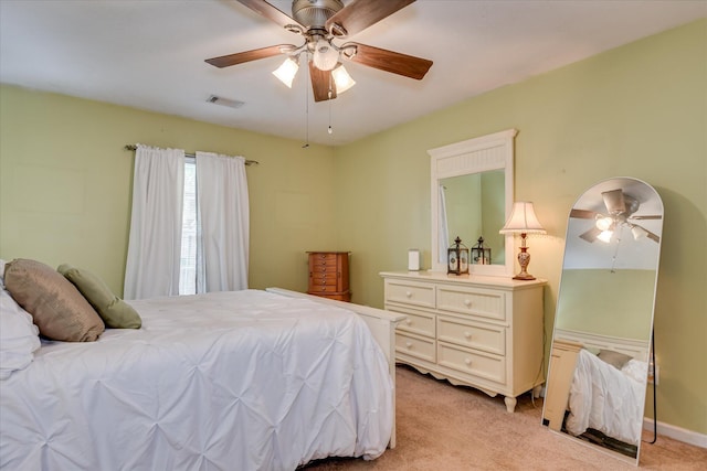 8030 Reagan Cir, Augusta, GA 30909 - bedroom with light carpet and a ceiling fan