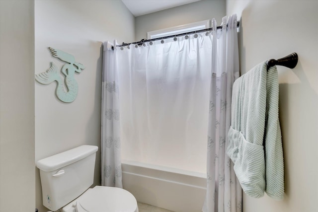 4324 Sabal Dr, Evans, GA 30809 - bathroom with toilet and shower / bathtub combination with curtain