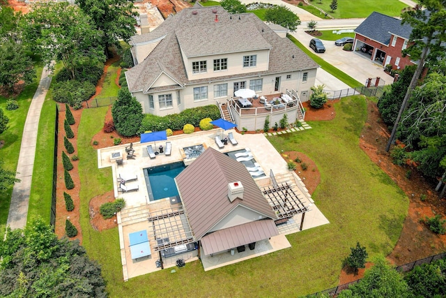 612 Emerald Xing, Evans, GA 30809 - view from above of property featuring a pool area