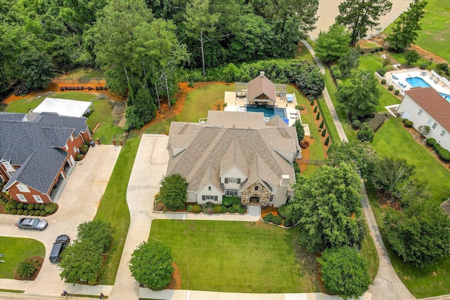 612 Emerald Xing, Evans, GA 30809 - view from above of property with a pool area