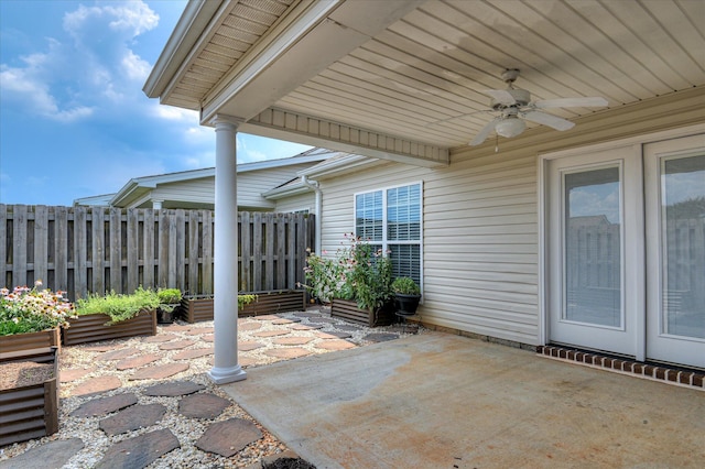 272 Harvester Dr, North Augusta, SC 29860 - view of patio featuring ceiling fan