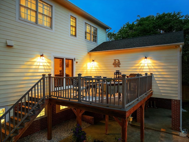view of wooden terrace