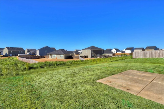 view of yard with a patio area