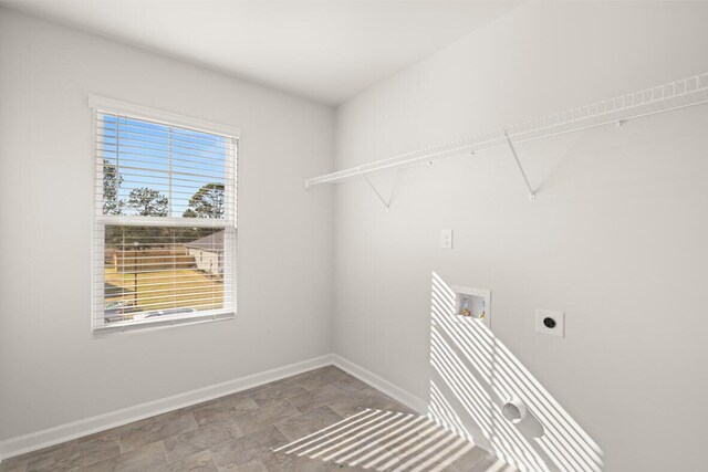 laundry room with washer hookup and hookup for an electric dryer