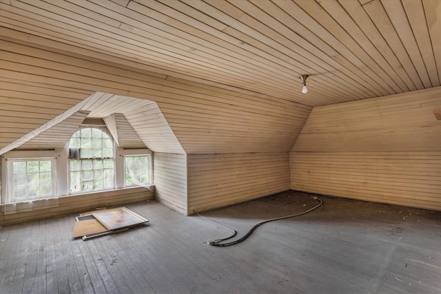 2131 Gardner St, Augusta, GA 30904 - bonus room with wooden ceiling, lofted ceiling, wooden walls, and hardwood / wood-style flooring