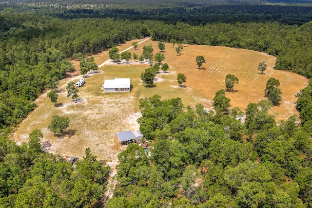 aerial view with a rural view