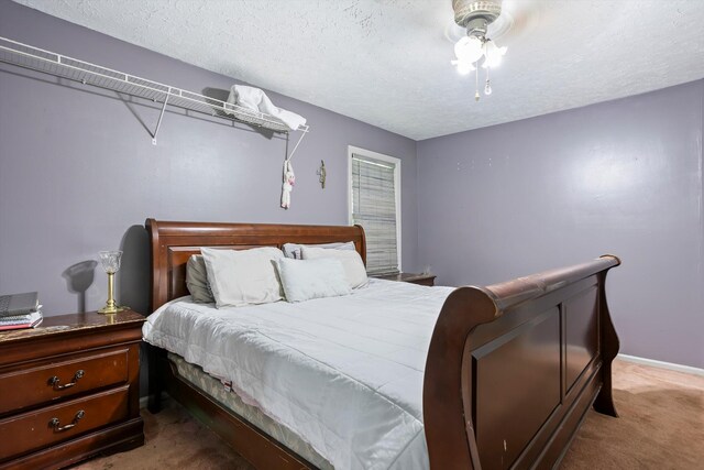 102 Briarcliff St, Belvedere, SC 29841 - bedroom featuring carpet floors, a textured ceiling, and ceiling fan