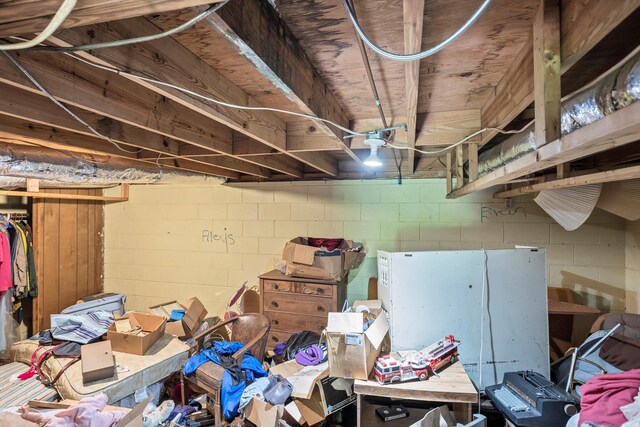 102 Briarcliff St, Belvedere, SC 29841 - unfinished basement featuring concrete block wall
