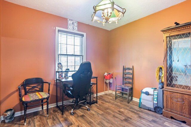 102 Briarcliff St, Belvedere, SC 29841 - office space with wood finished floors and a chandelier