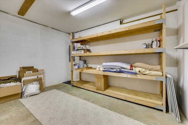 view of storage room