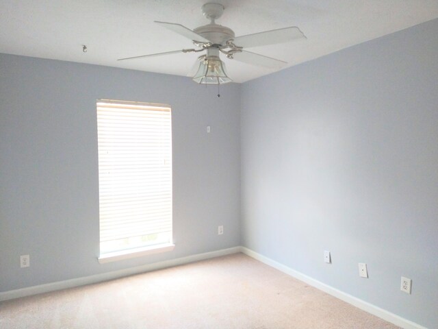 526 Timberchase Ln, Aiken, SC 29803 - unfurnished room with a ceiling fan, baseboards, plenty of natural light, and light carpet