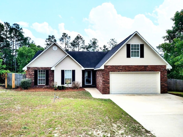 526 Timberchase Ln, Aiken, SC 29803 - view of front of house featuring brick siding, concrete driveway, and a garage