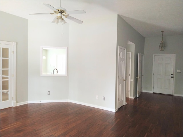 526 Timberchase Ln, Aiken, SC 29803 - spare room featuring wood finished floors, a ceiling fan, and baseboards