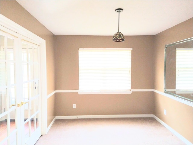 526 Timberchase Ln, Aiken, SC 29803 - empty room featuring light carpet, baseboards, and french doors