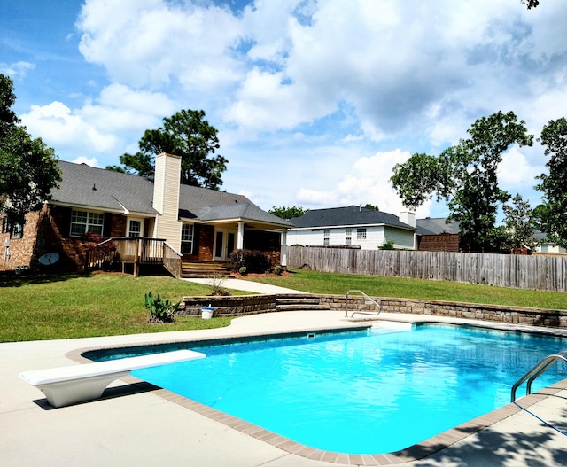 526 Timberchase Ln, Aiken, SC 29803 - view of pool with a deck and a diving board