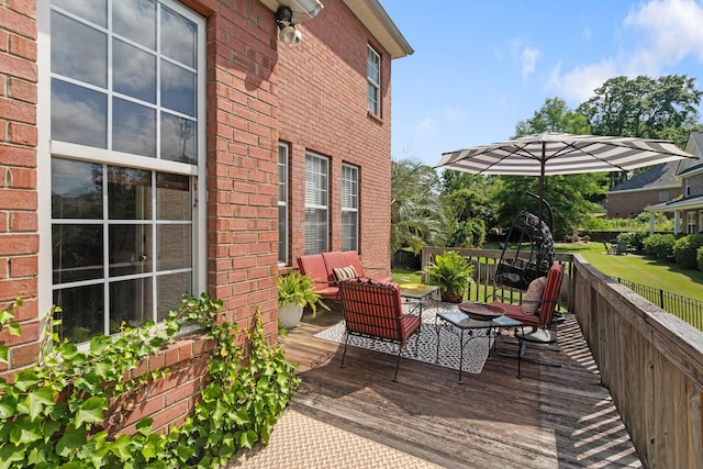 3637 Foxfire Pl, Martinez, GA 30907 - deck featuring an outdoor hangout area