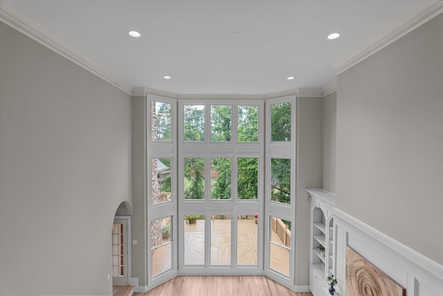 3997 Hammonds Fry, Evans, GA 30809 - detailed view of wood finished floors, recessed lighting, and crown molding