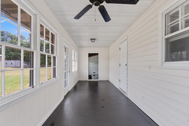 5131 Deans Bridge Rd, Blythe, GA 30805 - unfurnished sunroom with a ceiling fan