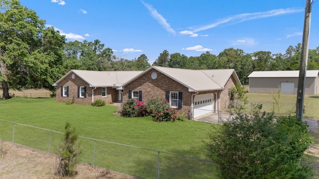 5131 Deans Bridge Rd, Blythe, GA 30805 - ranch-style house with an attached garage, brick siding, and driveway