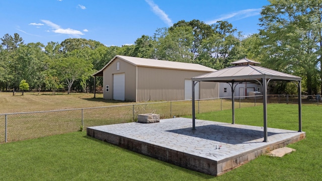 5131 Deans Bridge Rd, Blythe, GA 30805 - view of patio / terrace featuring a gazebo and an outbuilding