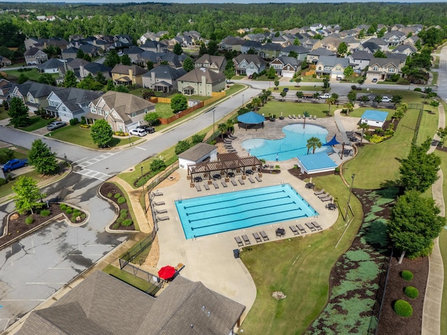 532 Bunchgrass St, Evans, GA 30809 - aerial view of residential area featuring a pool