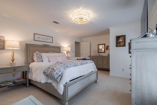 3665 Bay Point Ct, Martinez, GA 30907 - bedroom featuring crown molding and light carpet