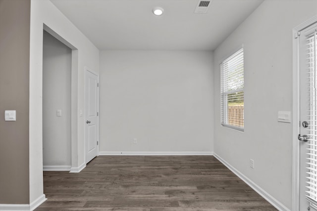 2965 Calli Crossing Dr, Graniteville, SC 29829 - unfurnished room with dark wood-style floors and recessed lighting
