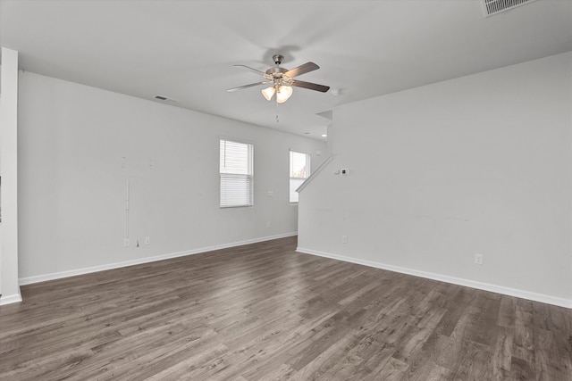 2965 Calli Crossing Dr, Graniteville, SC 29829 - empty room featuring ceiling fan and wood finished floors