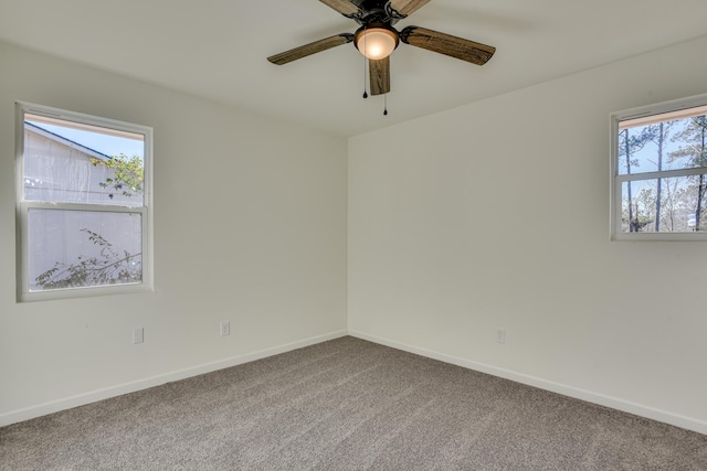 2140 Chadwick Rd, Augusta, GA 30906 - empty room featuring a ceiling fan, baseboards, and carpet