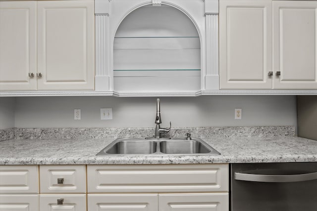 55 Charlestowne Dr, Augusta, GA 30907 - kitchen featuring dishwasher, light countertops, and white cabinetry