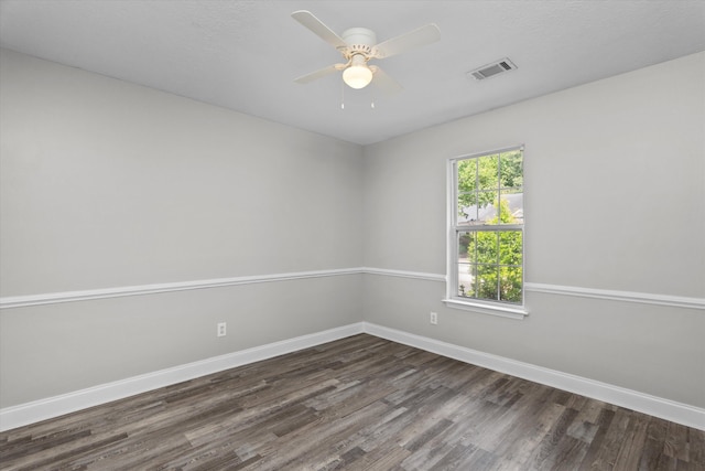 55 Charlestowne Dr, Augusta, GA 30907 - spare room featuring dark wood finished floors and ceiling fan