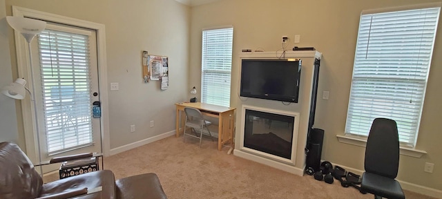 view of carpeted living room