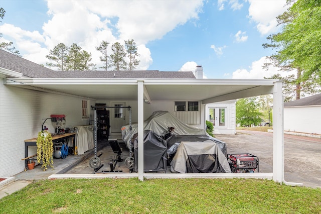 view of patio with french doors