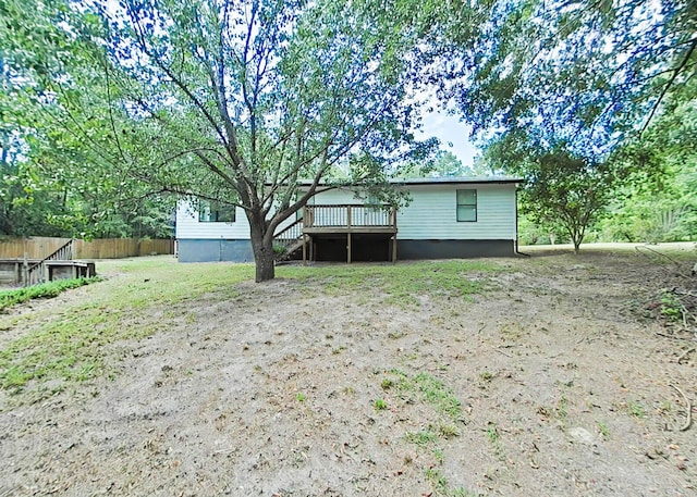 5850 Jaime Dr, Grovetown, GA 30813 - back of house featuring a deck and stairs