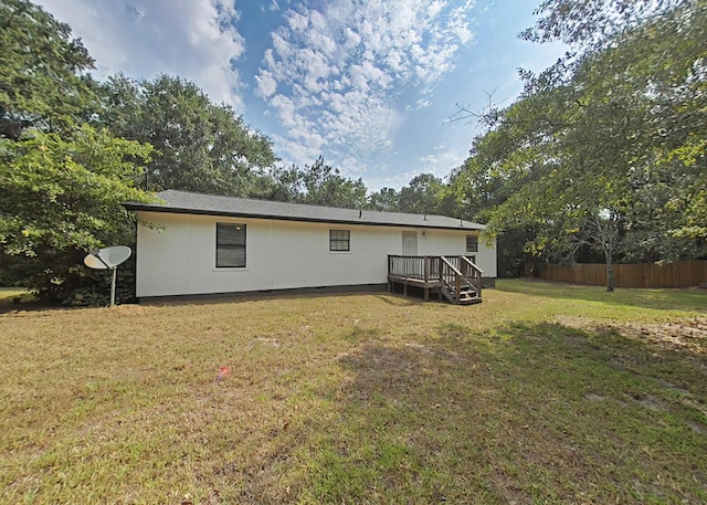 5850 Jaime Dr, Grovetown, GA 30813 - rear view of house featuring a wooden deck