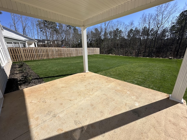 view of patio / terrace with fence