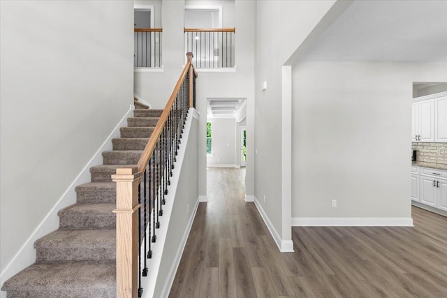 823 Elsie Dr, North Augusta, SC 29860 - entrance foyer featuring wood finished floors and stairs