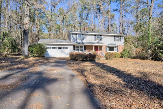 view of property with a garage