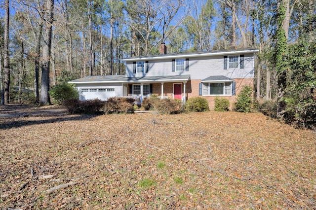 view of front property with a garage