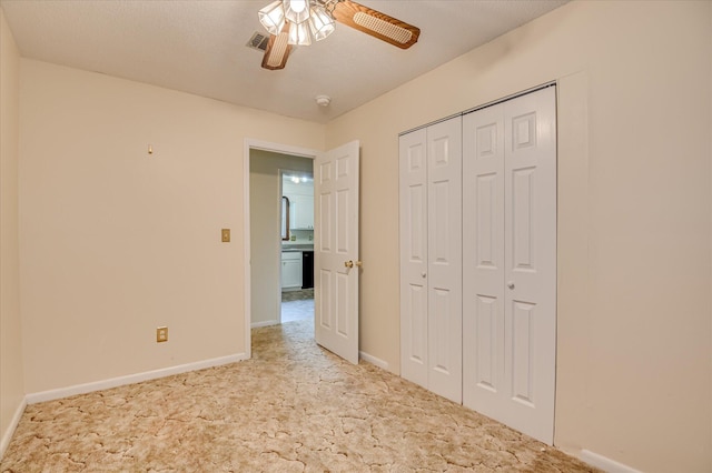3115 Arcadia Dr, Augusta, GA 30906 - unfurnished bedroom featuring carpet floors, a closet, and ceiling fan