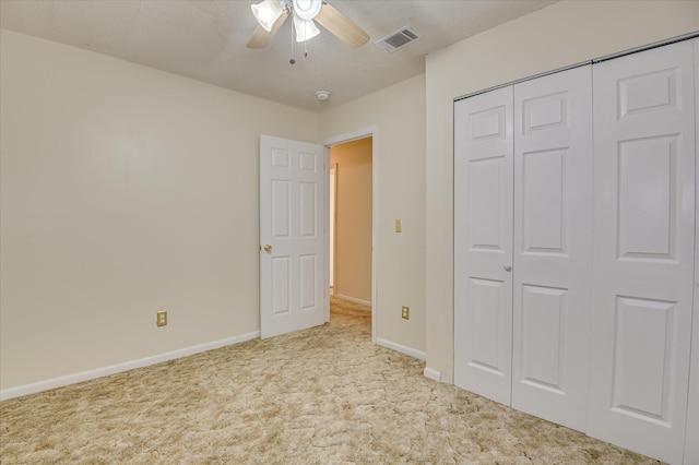 3115 Arcadia Dr, Augusta, GA 30906 - unfurnished bedroom featuring carpet flooring, a closet, and a ceiling fan