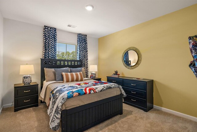 view of carpeted bedroom