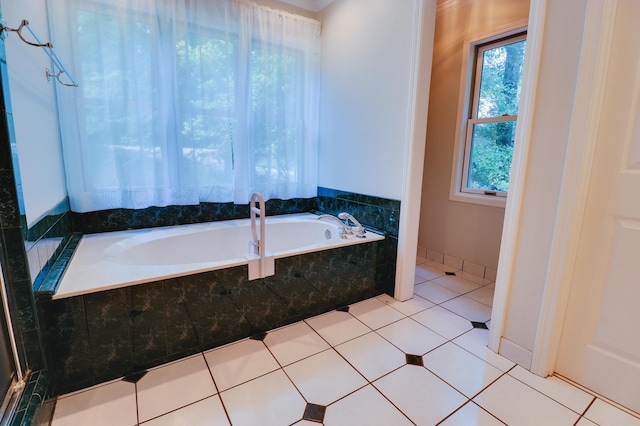 902 Patriots Pt, Mccormick, SC 29835 - bathroom featuring a garden tub and tile patterned flooring