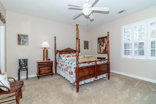 1215 Brookstone Way, Augusta, GA 30909 - carpeted bedroom with baseboards and ceiling fan