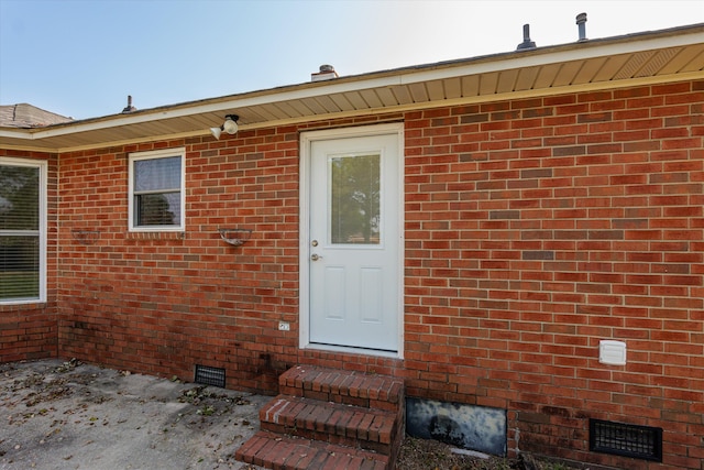 view of doorway to property