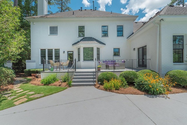 506 Creek Blf, Martinez, GA 30907 - rear view of property featuring a chimney and brick siding