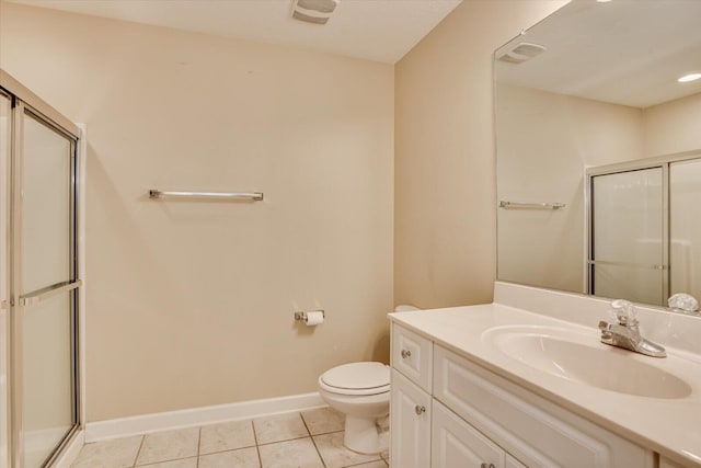 1123 Blackfoot Dr, Evans, GA 30809 - bathroom with a shower stall, tile patterned floors, and vanity