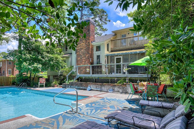 3725 Wexford Dr, Martinez, GA 30907 - view of pool with a patio area and a deck